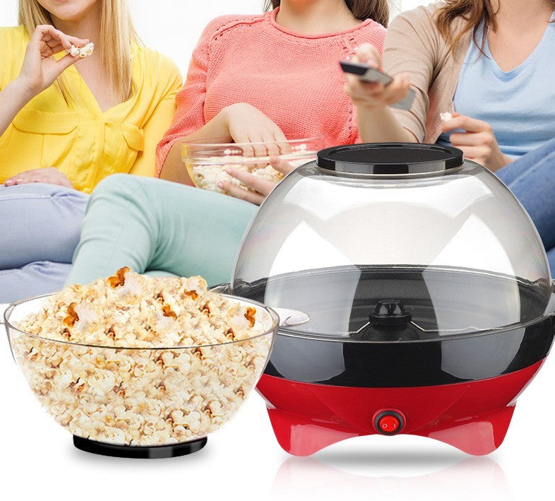 High-performance electric popcorn popper, designed to pop kernels evenly for a satisfying movie snack.