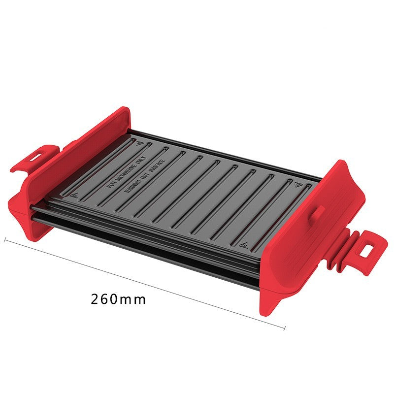 Versatile double-sided grill pan, designed for even cooking and grilling on both surfaces.
