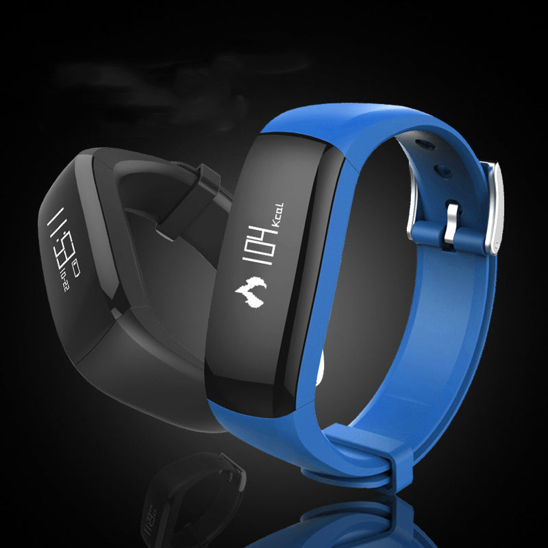 P6 smart athletic bracelet, waterproof with USB charging, designed for sleep monitoring and fitness tracking.