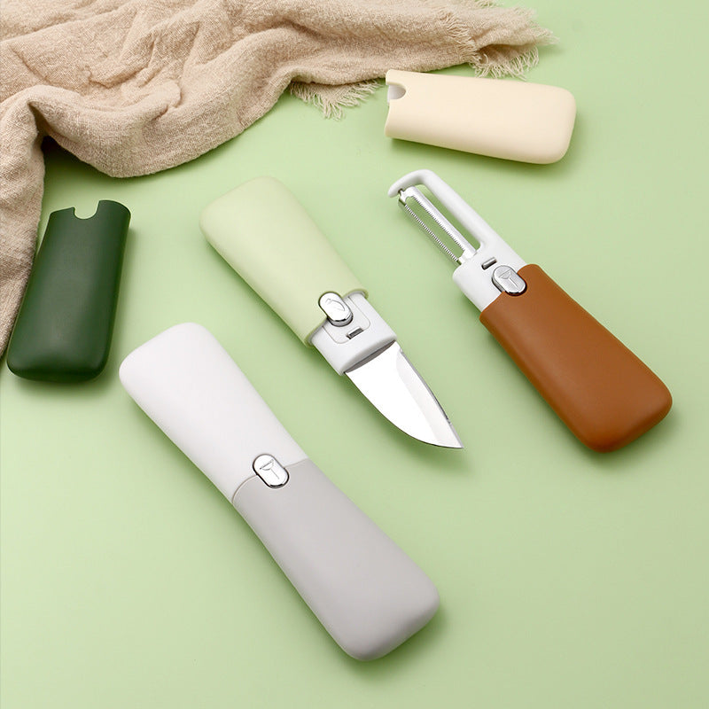 Multi-functional peeler, a creative kitchen gadget for efficient peeling and slicing.