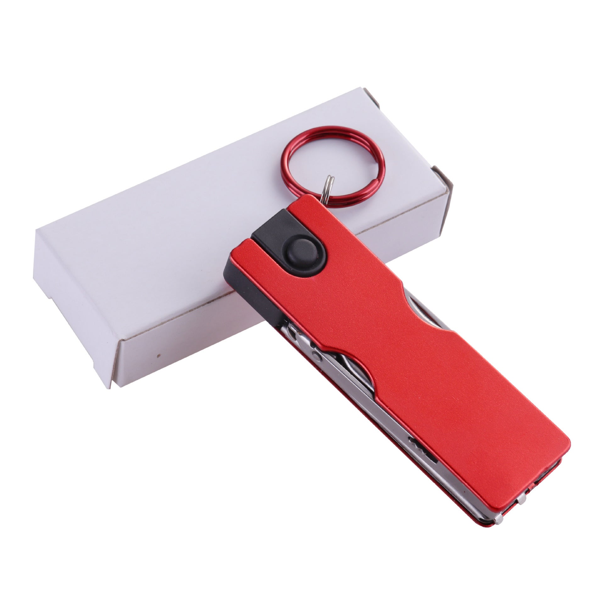 Multifunctional beauty gadget, compact and portable, with a folding design and integrated light for convenient use.