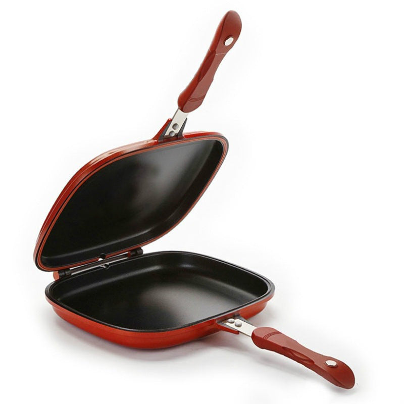 Korean double-sided square baking pan, perfect for versatile cooking and baking with a non-stick surface.