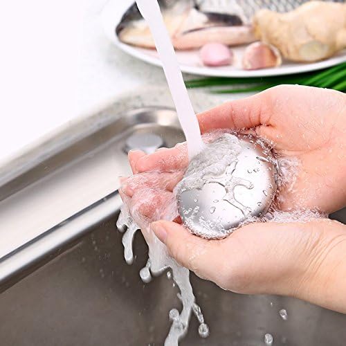 Odor-removing steel soap bar, perfect for eliminating lingering smells from hands after food prep.