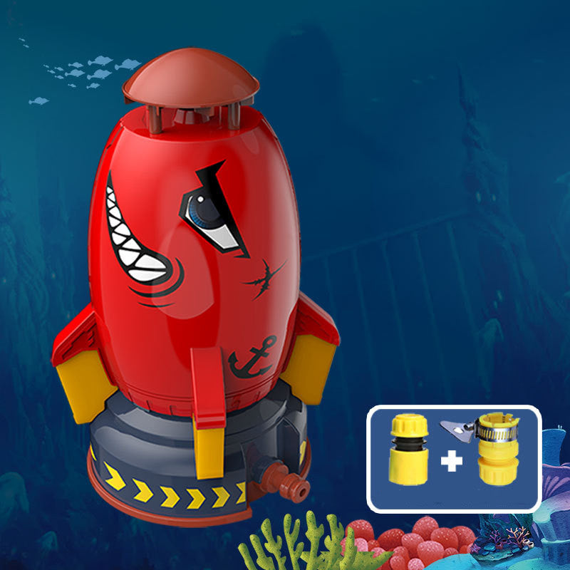 Innovative rocket sprinkler, perfect for even water distribution with a playful design.