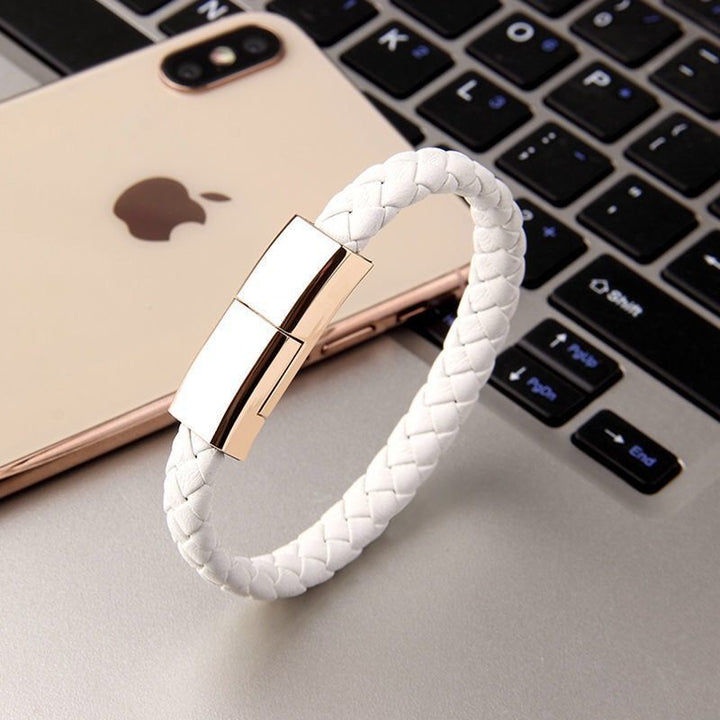 Innovative charging bracelet, designed to keep your devices powered while adding a fashion-forward accessory.