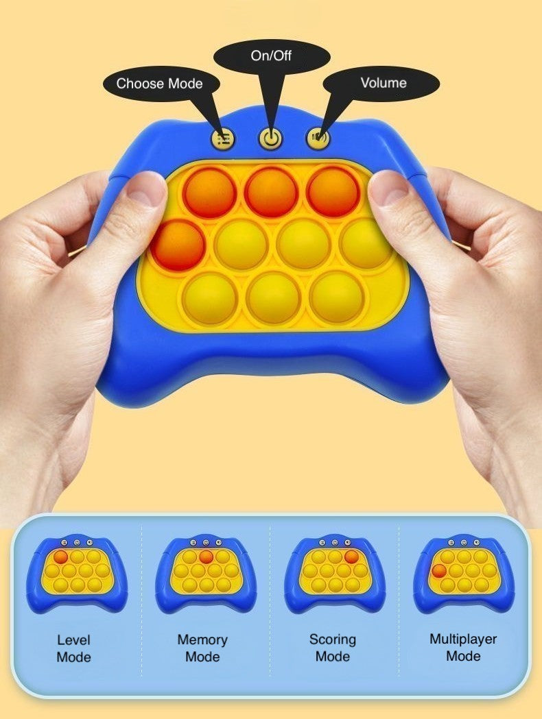 Colorful push popper, ideal for relieving stress and anxiety through satisfying popping sensations.