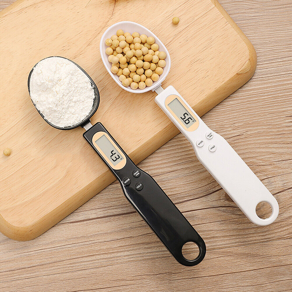 Portable LCD digital kitchen scale spoon with an intuitive digital readout, offering precise measurements for dry and liquid ingredients in a lightweight design.