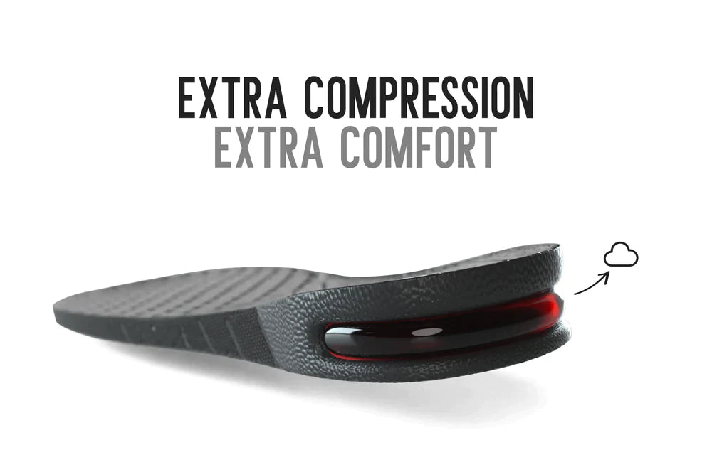 Sole booster designed to enhance shoe comfort and support, providing extra height and cushioning.